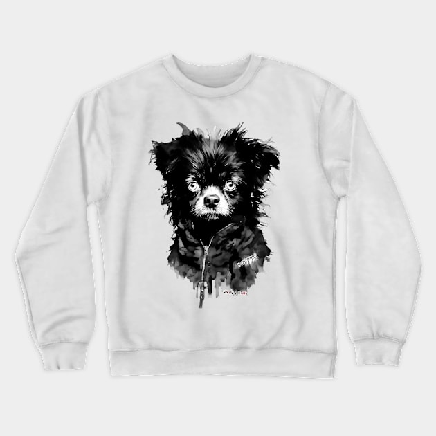 Overworked Dog Hard Day's Night Crewneck Sweatshirt by Amour Grki